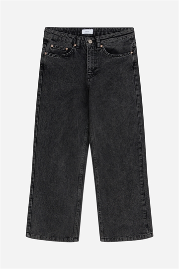 Grunt jeans med vida ben - mörkgrå